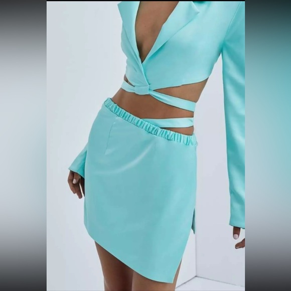 For Love and Lemons Marie Set Cutout Blazer Asymmetric Mini Skirt - Picture 3 of 11